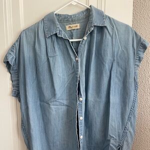 Madewell Classic Denim Short Sleeved Button Up